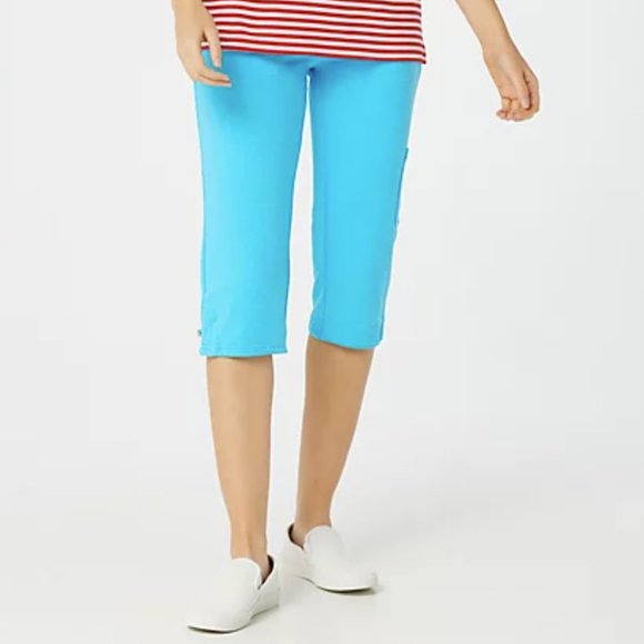 Denim&Co Pants - Denim & Co Active French Terry Cargo Capri Pants  9560